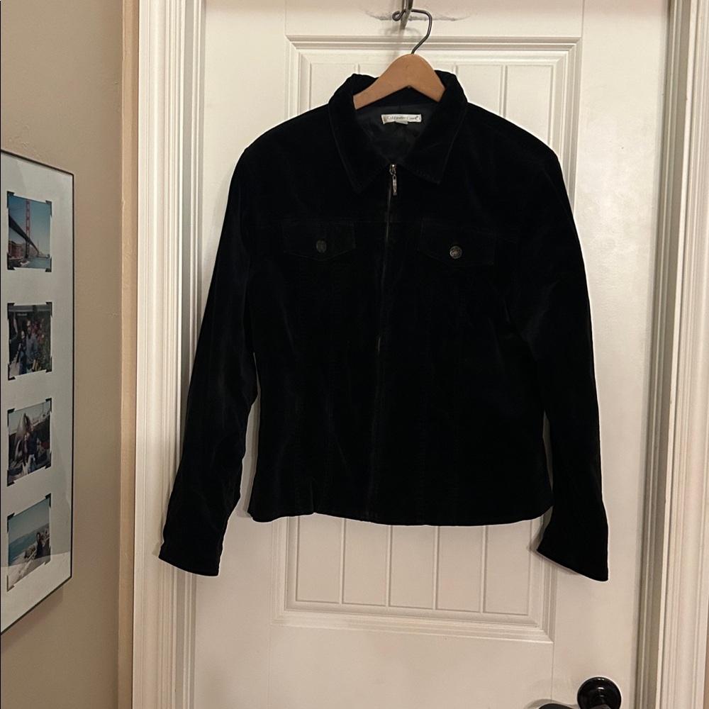 Coldwater Creek Black velvet L Jacket